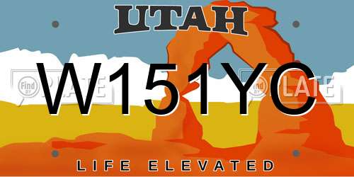 W151YC Utah License Plate