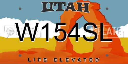 W154SL Utah License Plate
