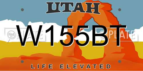 W155BT Utah License Plate