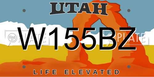 W155BZ Utah License Plate