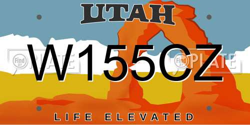 W155CZ Utah License Plate