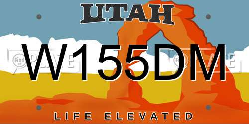 W155DM Utah License Plate