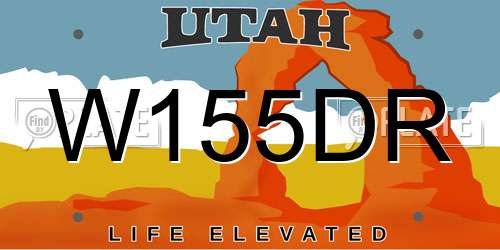 W155DR Utah License Plate