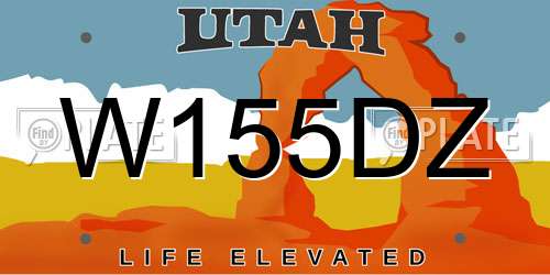 W155DZ Utah License Plate
