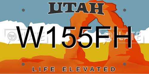 W155FH Utah License Plate
