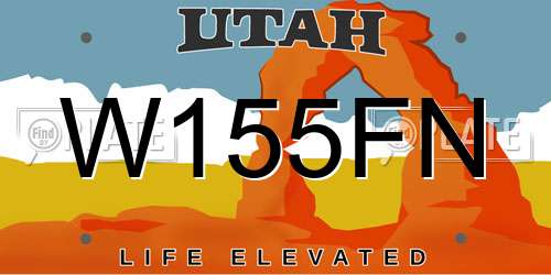 W155FN Utah License Plate