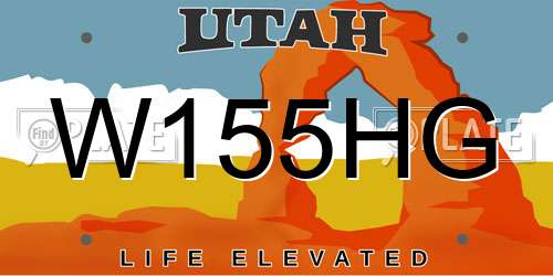 W155HG Utah License Plate