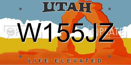W155JZ Utah License Plate