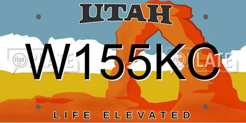W155KC Utah License Plate