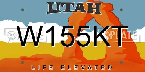 W155KT Utah License Plate