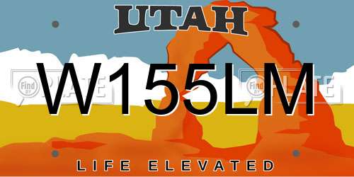 W155LM Utah License Plate