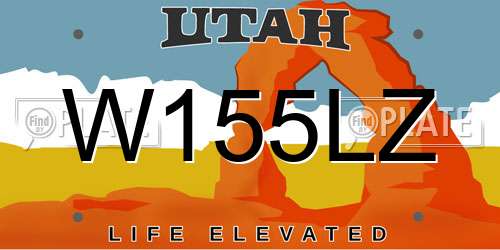 W155LZ Utah License Plate