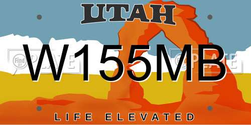 W155MB Utah License Plate