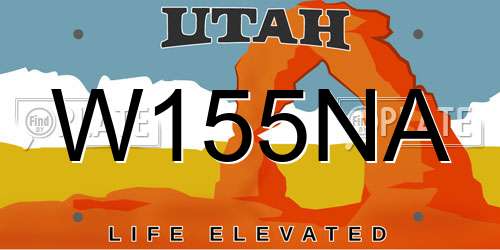 W155NA Utah License Plate