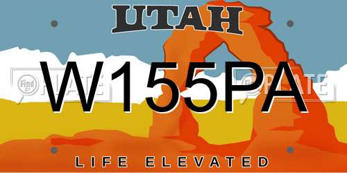 W155PA Utah License Plate