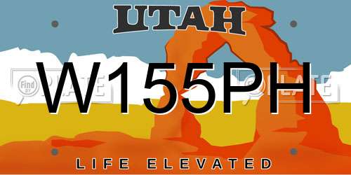 W155PH Utah License Plate