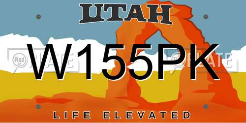 W155PK Utah License Plate
