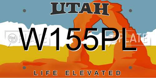 W155PL Utah License Plate