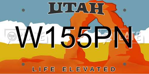 W155PN Utah License Plate