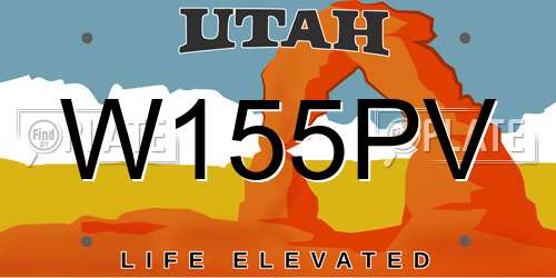 W155PV Utah License Plate