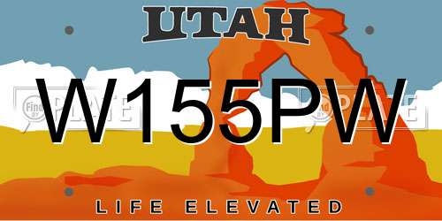 W155PW Utah License Plate