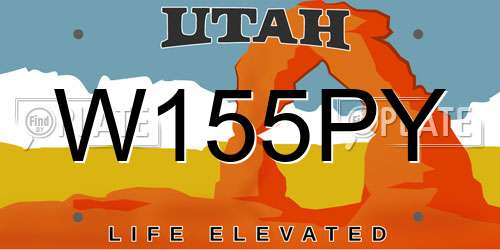 W155PY Utah License Plate