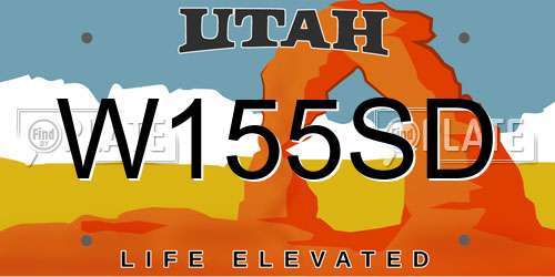 W155SD Utah License Plate