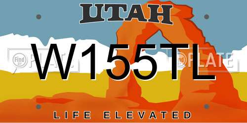 W155TL Utah License Plate