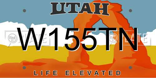 W155TN Utah License Plate