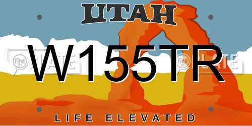 W155TR Utah License Plate