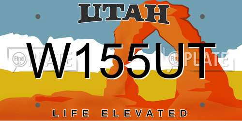 W155UT Utah License Plate