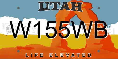 W155WB Utah License Plate
