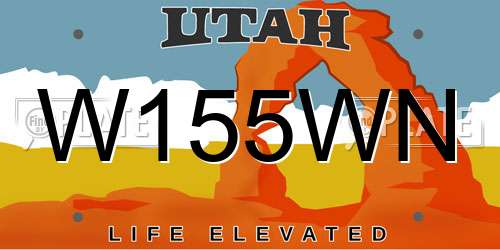 W155WN Utah License Plate