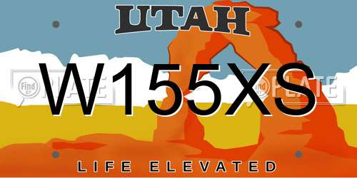 W155XS Utah License Plate