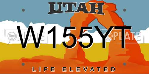 W155YT Utah License Plate