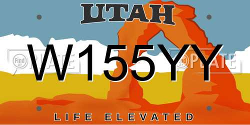 W155YY Utah License Plate
