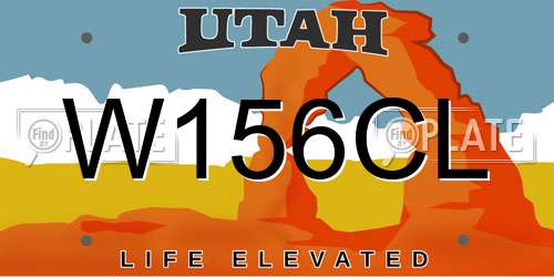 W156CL Utah License Plate