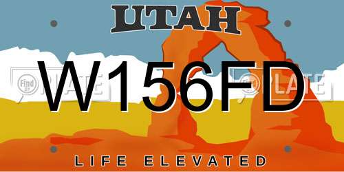 W156FD Utah License Plate
