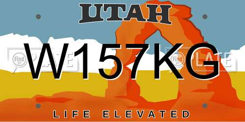 W157KG Utah License Plate