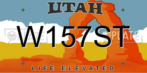 W157ST Utah License Plate