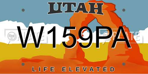 W159PA Utah License Plate