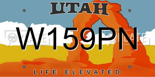 W159PN Utah License Plate