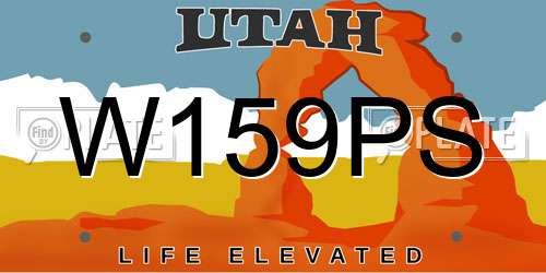 W159PS Utah License Plate