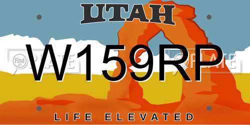 W159RP Utah License Plate