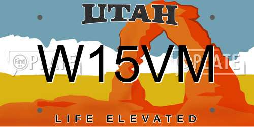 W15VM Utah License Plate