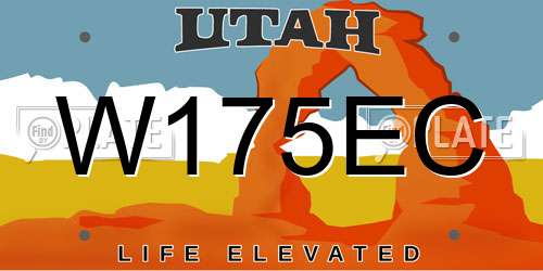 W175EC Utah License Plate