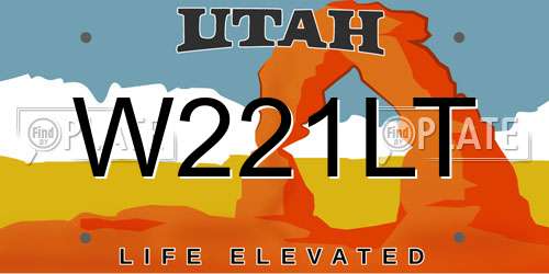 W221LT Utah License Plate