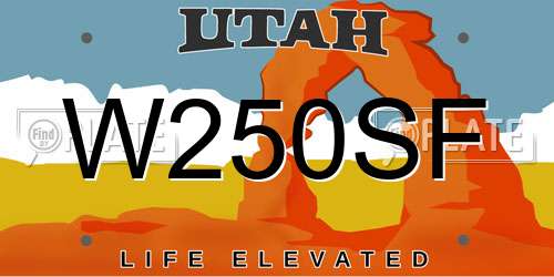 W250SF Utah License Plate