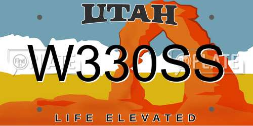 W330SS Utah License Plate