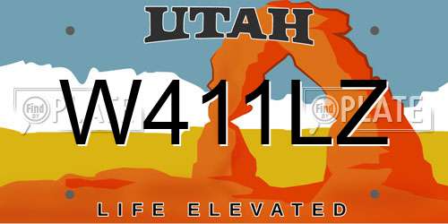 W411LZ Utah License Plate